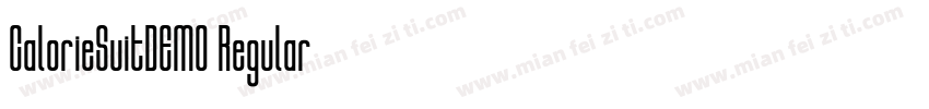 CalorieSuitDEMO Regular字体转换
